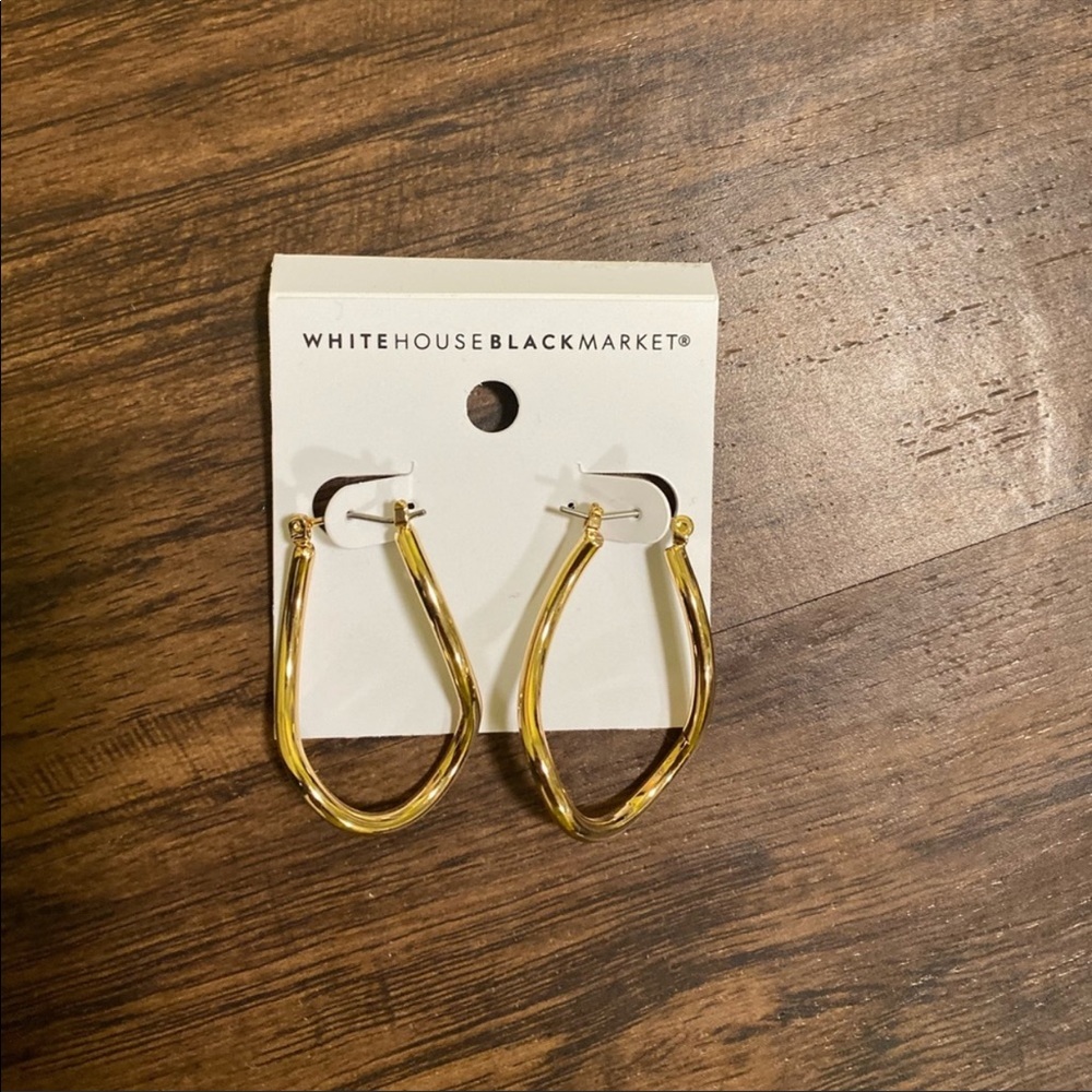 WHBM twisted oval hoop earring